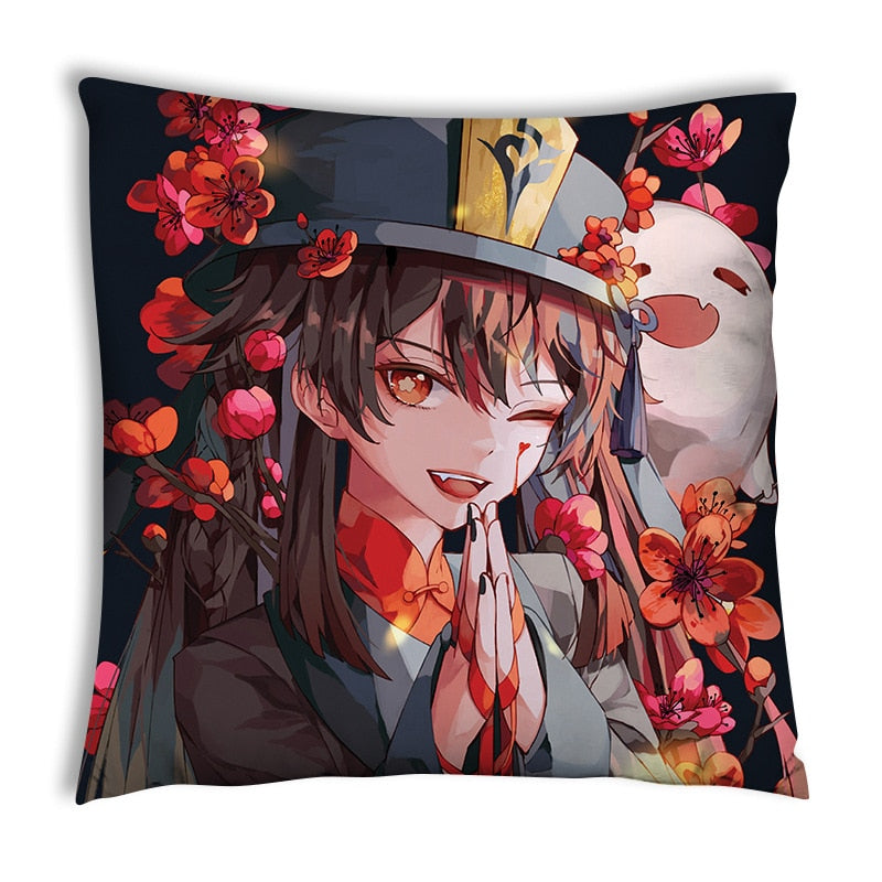 45cm Genshin Impact XIAO Zhongli Venti Hutao Yae Miko Kaedehara Kazuha Pillow Case 2 Side Print Anime Decorating Cushion Cover CD480