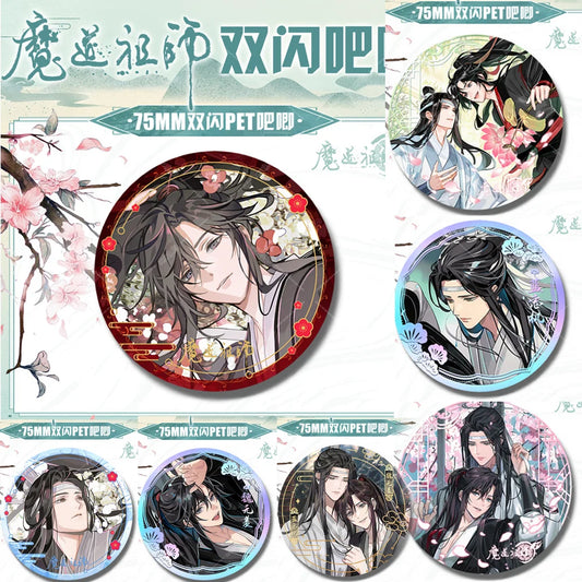 Mo Dao Zu Shi Bling Badge Wei Wuxian Lan Wangji Demon Master Metal Brooch Lapel Pins CD717