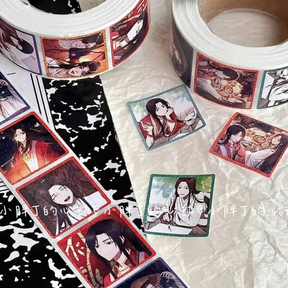 500pcs Heaven Official's Blessing Funny Anime Stickers Tian Guan Ci Fu Hua Cheng Xie Lian Sticker Decor Gifts CD538