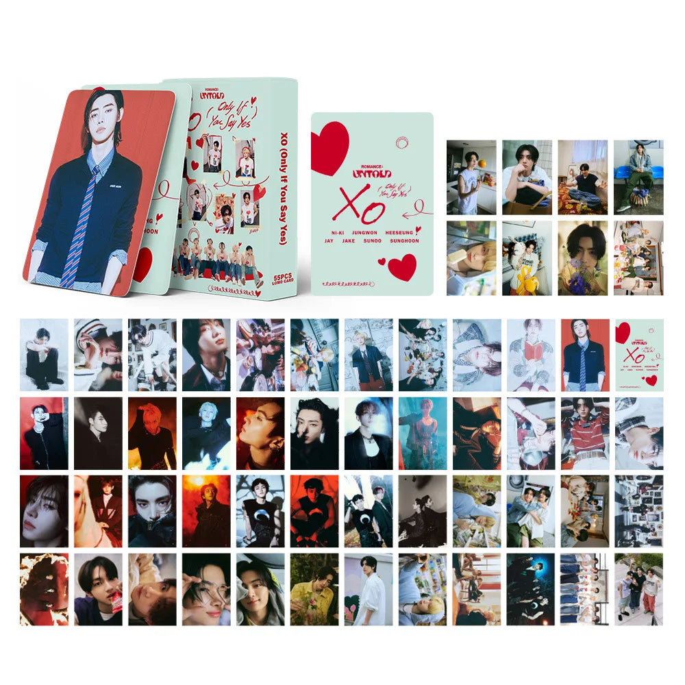 55Pcs Kpop Boys Idol New Album ROMANCE : UNTOLD Lomo Card Photocards XO (Only If You Say Yes) Postcards Fans Collection Souvenir