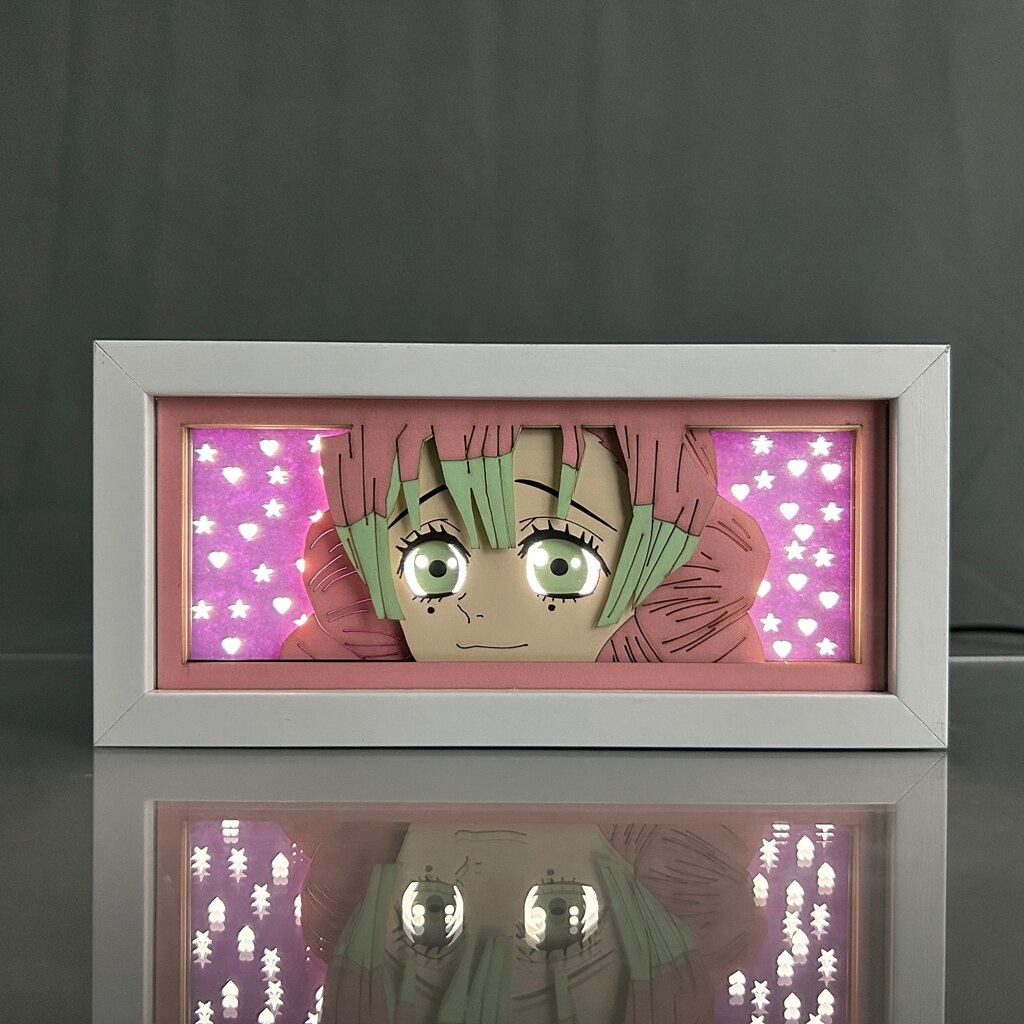 Custom Anime Light Box for Bedroom Decoration Lightbox Customized Table Lamps Paper Cut Shadow Boxes CD432