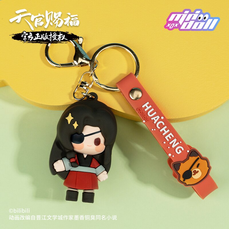 Genuine Heavenly Official Blessing Keychain Xie Lian Hua Cheng Anime Backpack Pendant Kawaii Doll Figurine Toy CD408