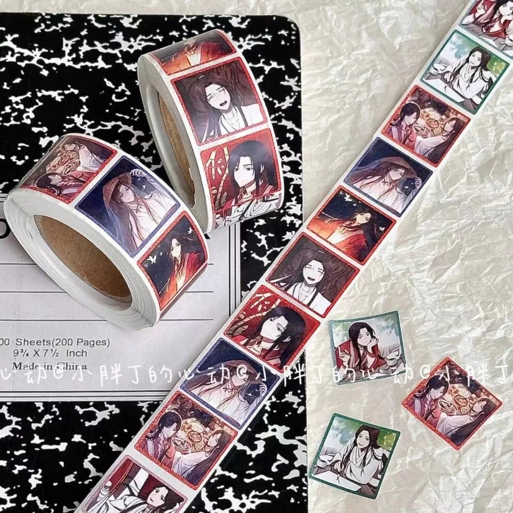 500pcs Heaven Official's Blessing Funny Anime Stickers Tian Guan Ci Fu Hua Cheng Xie Lian Sticker Decor Gifts CD538