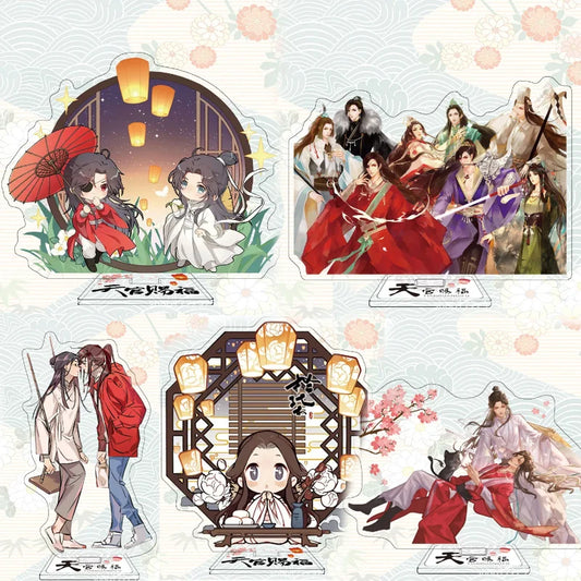 Tian Guan Ci Fu Group Acrylic Stand Model Plate Figures Xie Lian Hua Cheng Standee for Desk Room Decor Fans Collect Gifts CD534