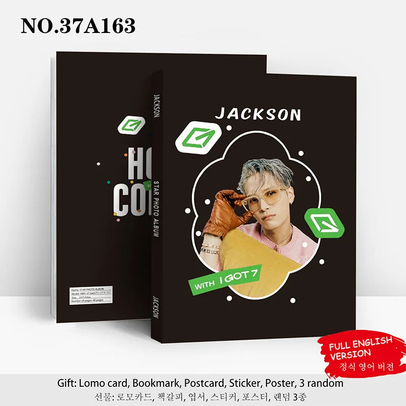 JACKSON WANG Solo Photo Album Portrait HD Photo Poster Bookmark Stickers Collection CD665