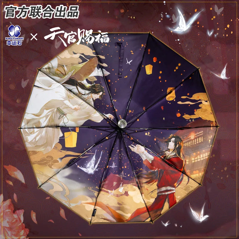 Heaven Official's Blessing Hua Cheng Xie Lian Automatic Umbrella Anti UV Parasol TGCF Tian Guan Ci Fu Gift CD685