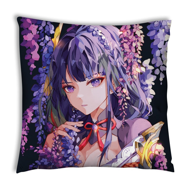 45cm Genshin Impact XIAO Zhongli Venti Hutao Yae Miko Kaedehara Kazuha Pillow Case 2 Side Print Anime Decorating Cushion Cover CD480