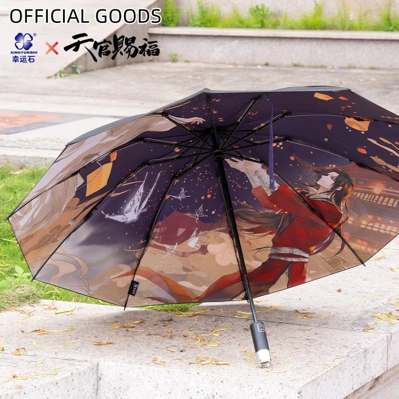 Heaven Official's Blessing Hua Cheng Xie Lian Automatic Umbrella Anti UV Parasol TGCF Tian Guan Ci Fu Gift CD685