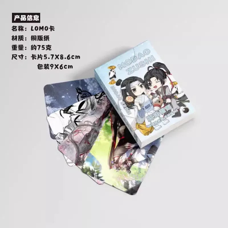 50Pcs/Set Grandmaster of Demonic Cultivation Laser Lomo Card MDZS Wei Wuxian Lan Wangji HD Photocard Fans Gift CD593