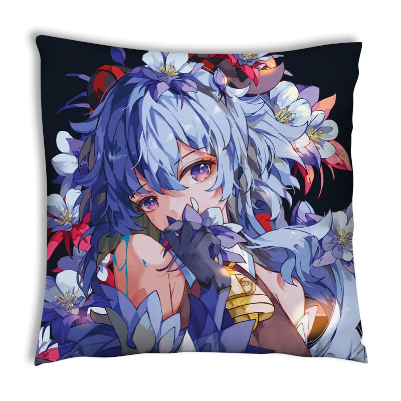 45cm Genshin Impact XIAO Zhongli Venti Hutao Yae Miko Kaedehara Kazuha Pillow Case 2 Side Print Anime Decorating Cushion Cover CD480