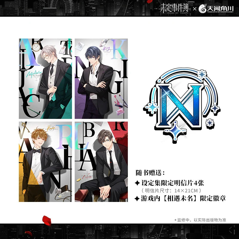 Game Tears of Themis Official Picture Album Anniversary Limited Postcard Badge Love Reasoning Mobile Game Books CD490