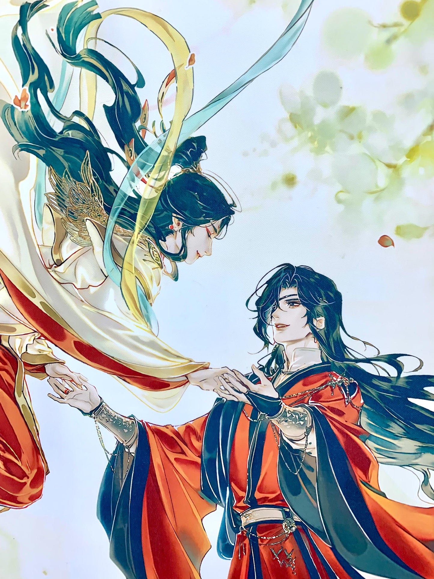 TGCF wall scroll art - fabric poster Tapestry print BL yaoi anime fan gift Tian Guan Ci Fu Xie Lian Huacheng Heaven Official’s blessing C084