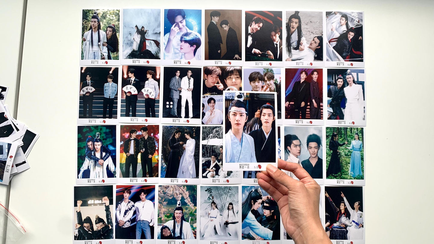 60 pcs/set photos fan made The Untamed Wei Wuxian Lan Wangji MDZS BJYZ BL gift yibo xiao zhan 忘羨 陈情令 魔道祖師 Grandmaster of demonic C008