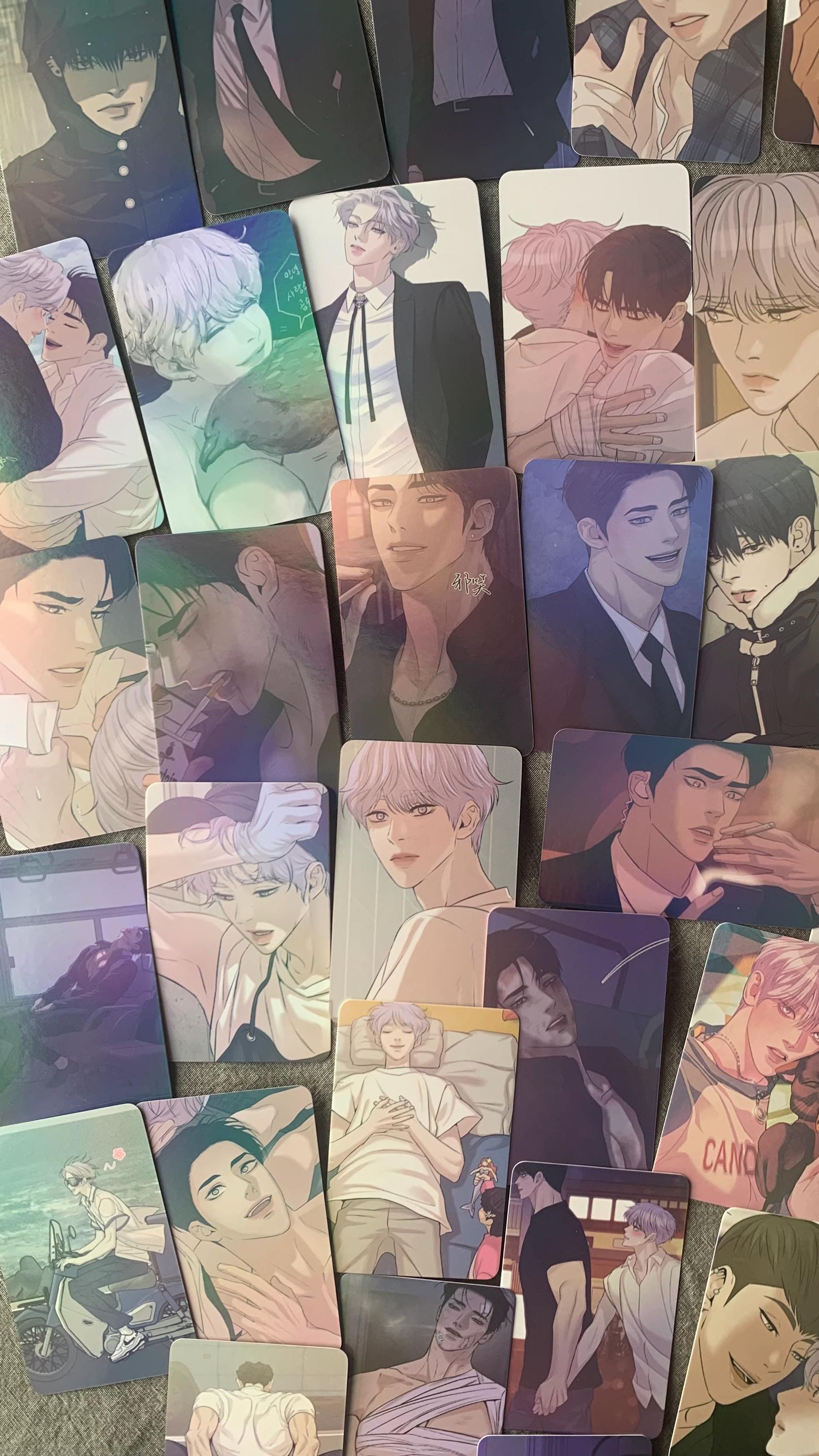 Pearl Boy 55pc Laser Lomo cards Kang Dooshik Jin Joosha Yaoi Korean Manhwa BL manga C016