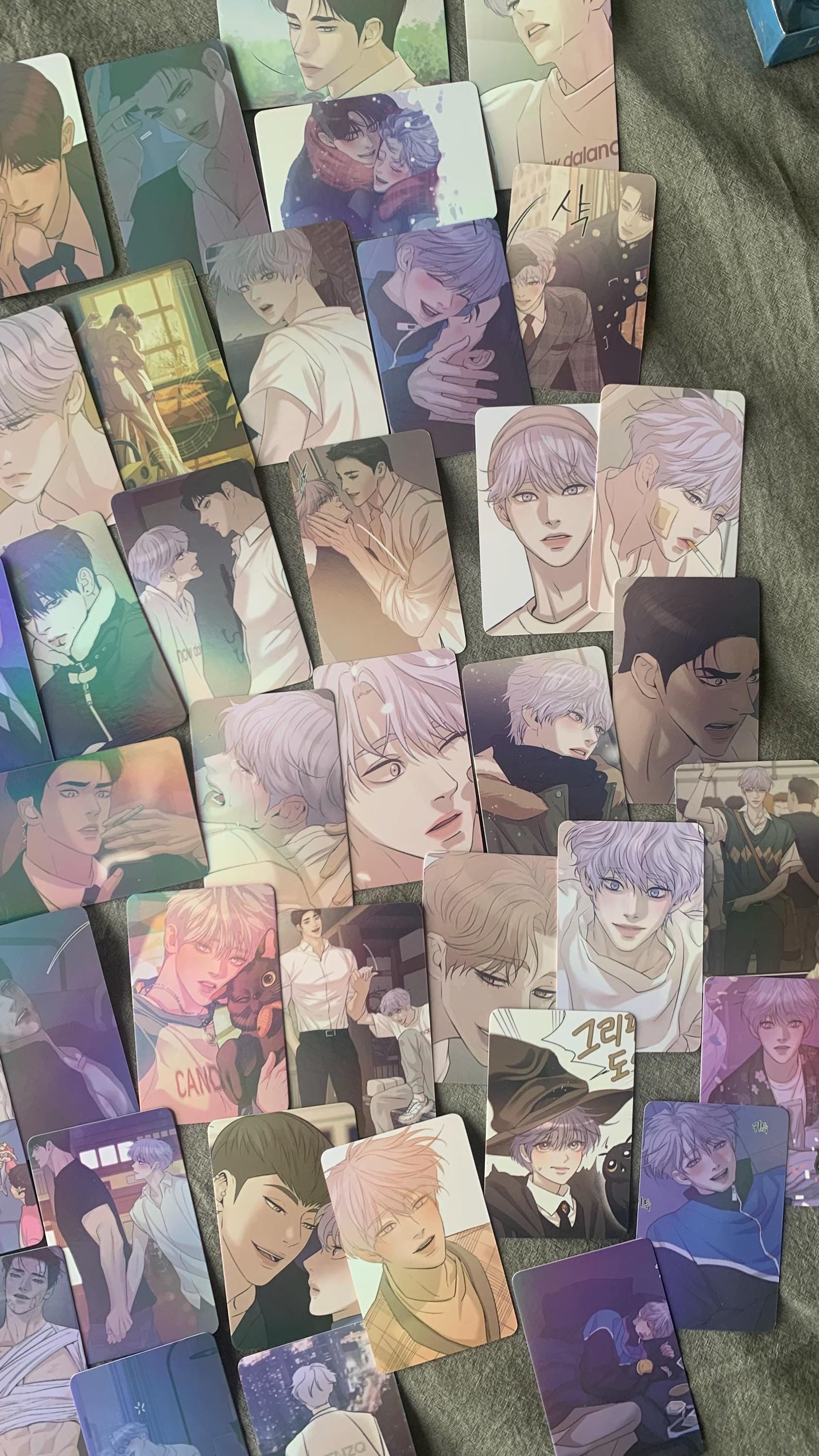 Pearl Boy 55pc Laser Lomo cards Kang Dooshik Jin Joosha Yaoi Korean Manhwa BL manga C016