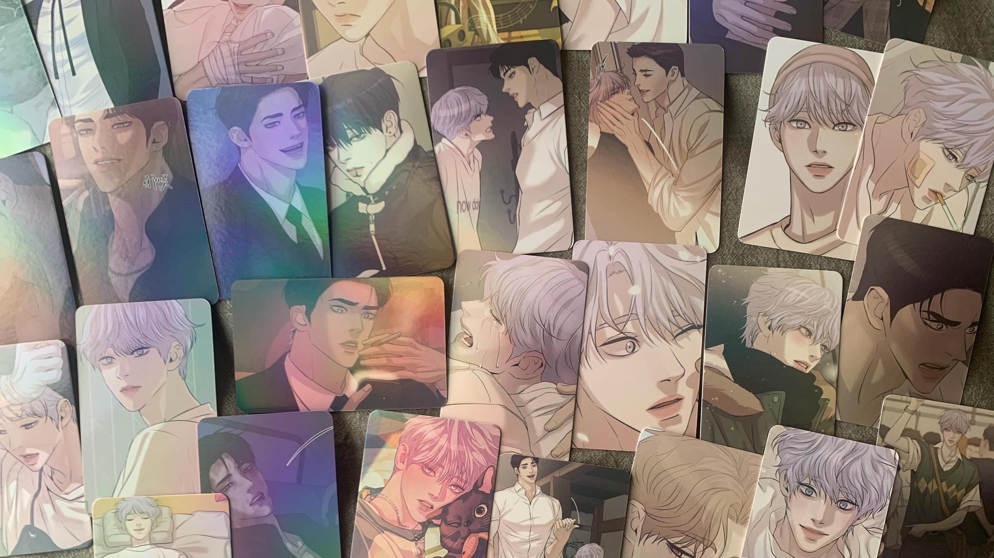 Pearl Boy 55pc Laser Lomo cards Kang Dooshik Jin Joosha Yaoi Korean Manhwa BL manga C016