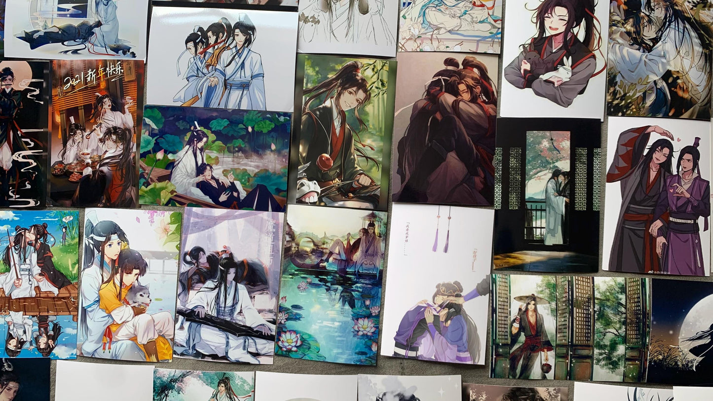 100pc MDZS photos! Wei Wuxian Lan Wangji Mo Dao Zu Shi Grandmaster of demonic cultivation Founder of Diabolism MDZS anime photo C017