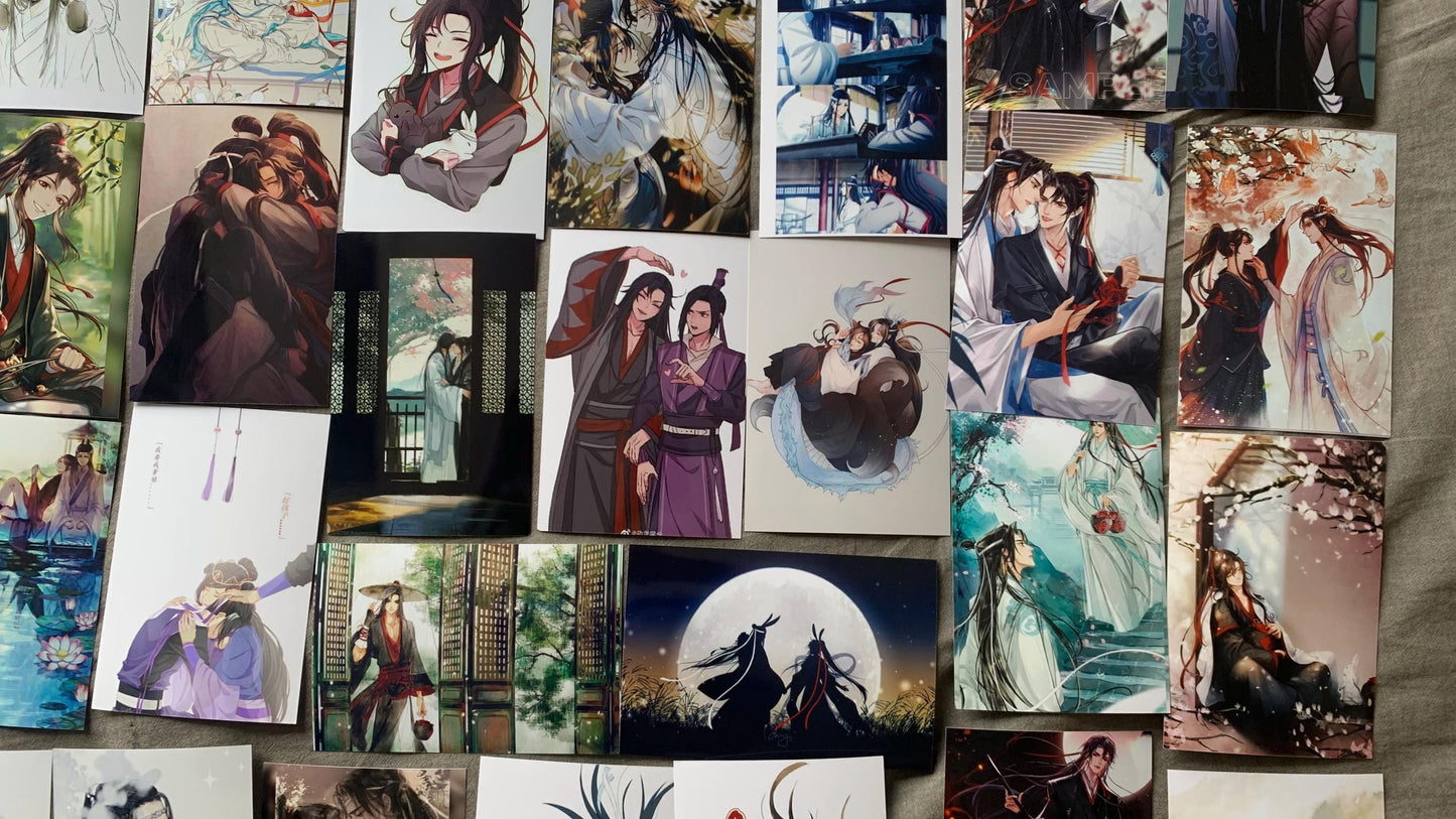 100pc MDZS photos! Wei Wuxian Lan Wangji Mo Dao Zu Shi Grandmaster of demonic cultivation Founder of Diabolism MDZS anime photo C017