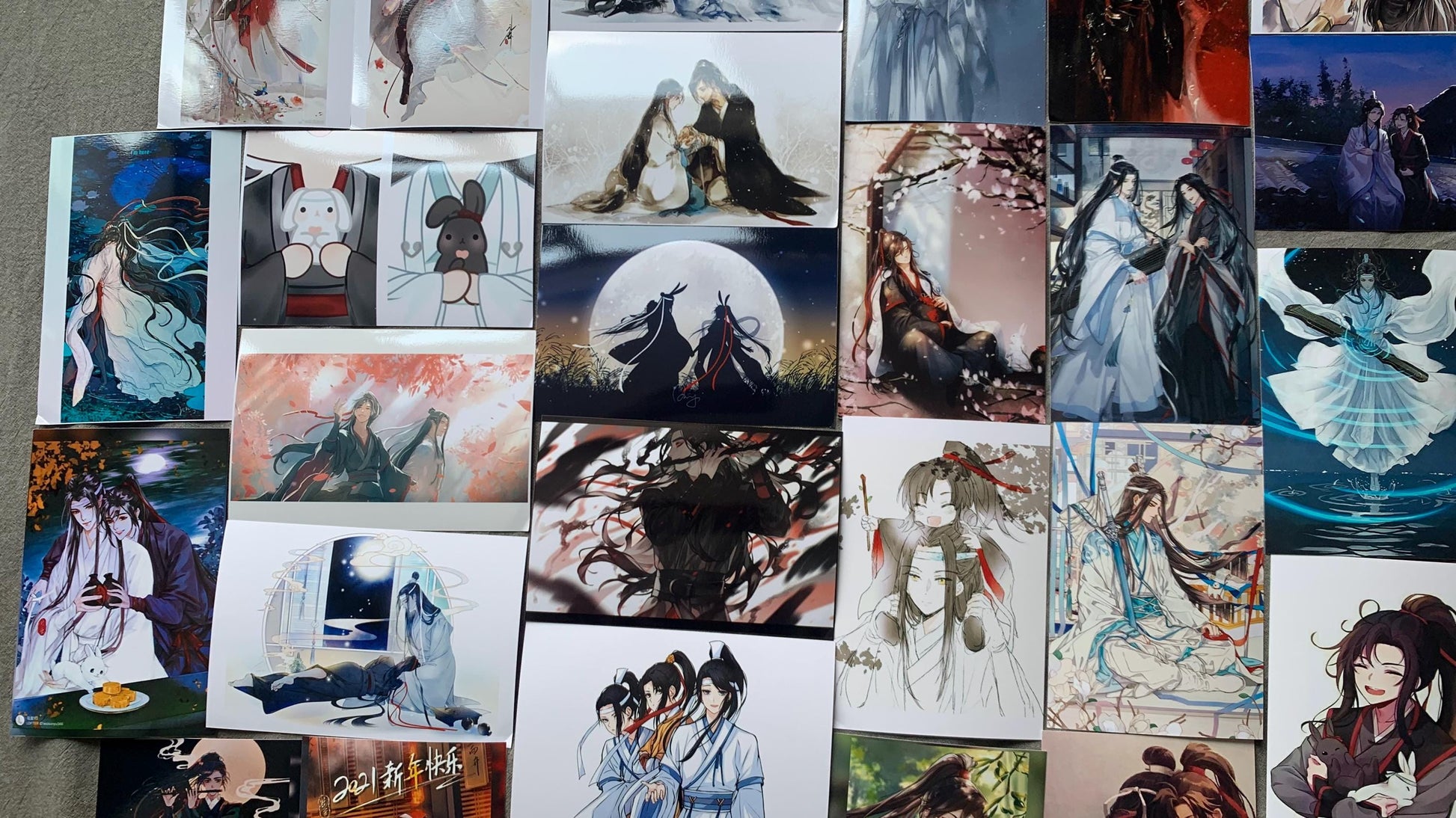 100pc MDZS photos! Wei Wuxian Lan Wangji Mo Dao Zu Shi Grandmaster of demonic cultivation Founder of Diabolism MDZS anime photo C017