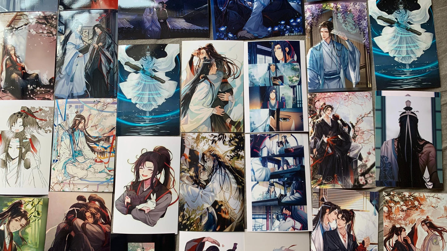 100pc MDZS photos! Wei Wuxian Lan Wangji Mo Dao Zu Shi Grandmaster of demonic cultivation Founder of Diabolism MDZS anime photo C017