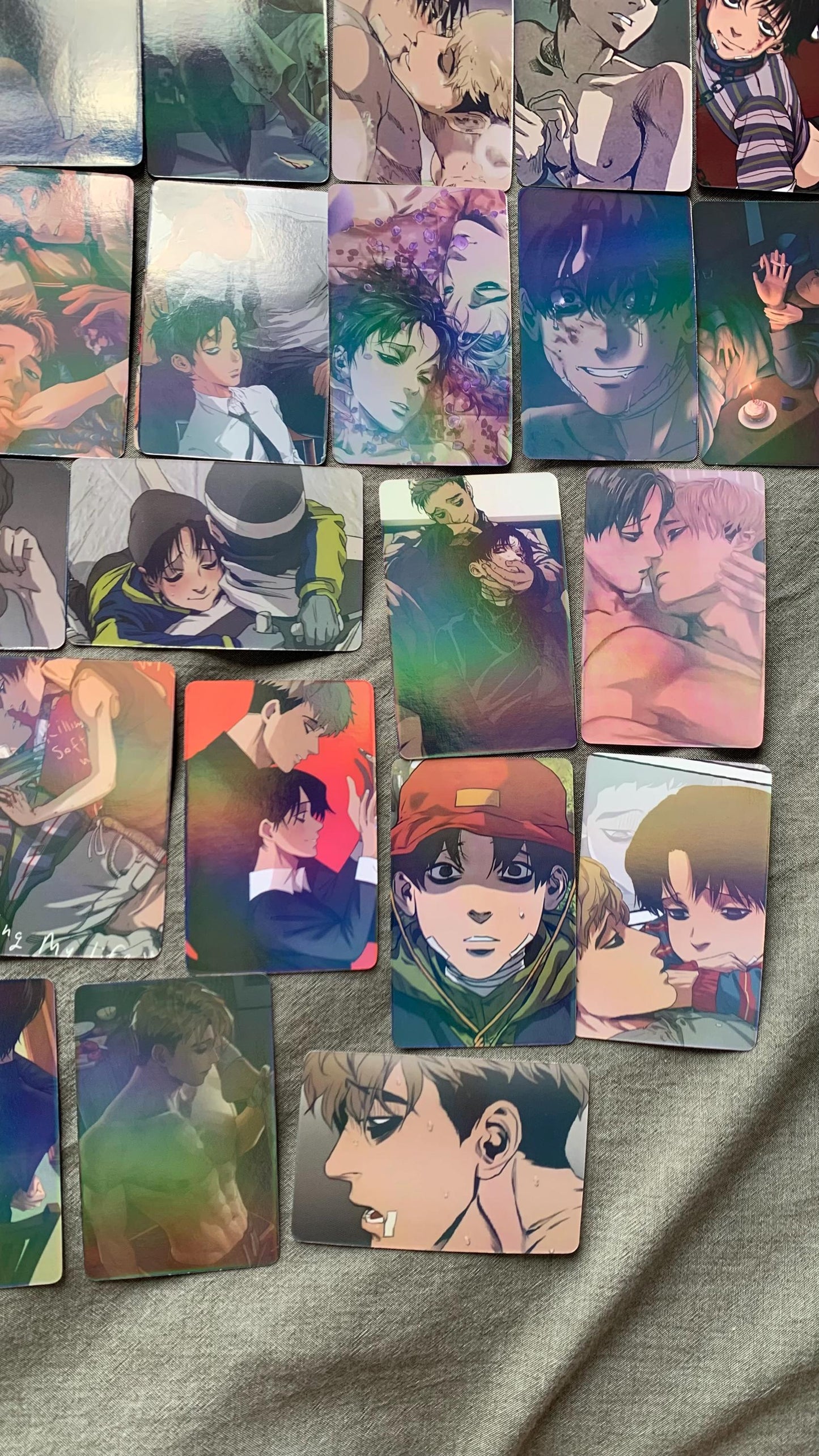 Killer Stalking 55pc Laser Lomo cards Yoon Bum Sangwoo Oh Yaoi Korean Manhwa BL manga C024