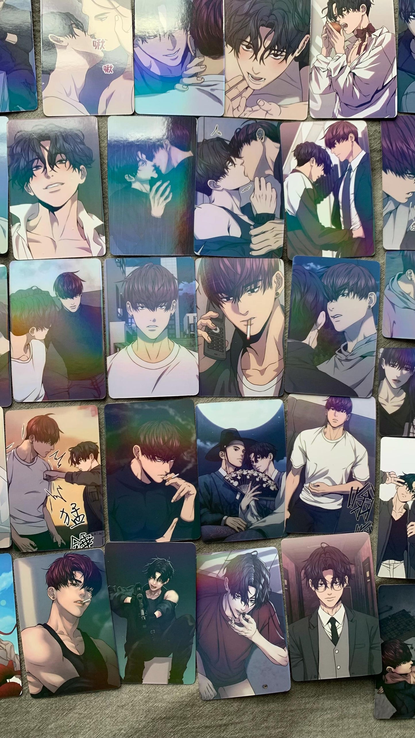 The Pawn's Revenge 55pc Laser Lomo cards Lee Je oh Do Seong rok Yaoi Korean Manhwa BL manga C025