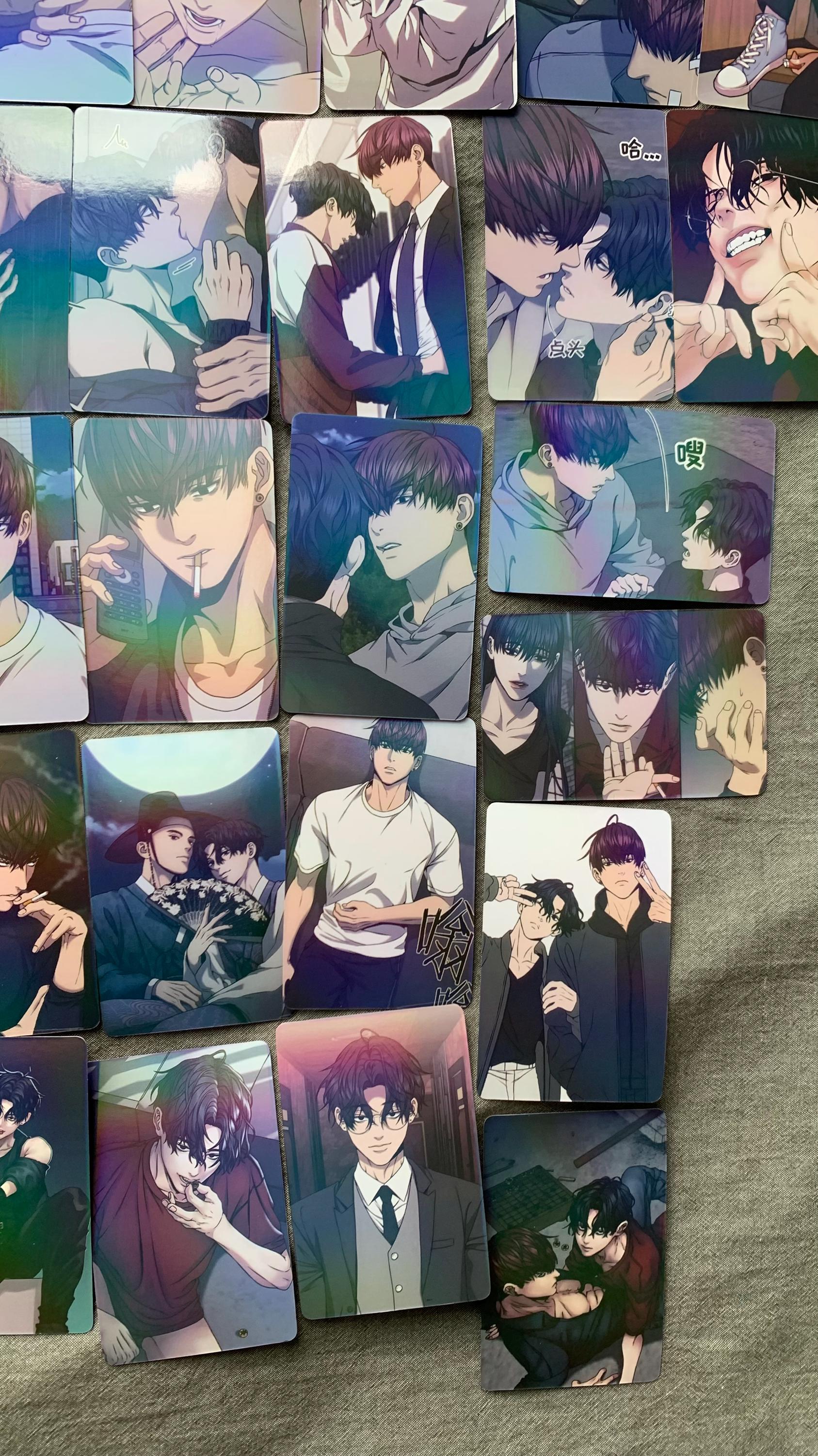 The Pawn's Revenge 55pc Laser Lomo cards Lee Je oh Do Seong rok Yaoi Korean Manhwa BL manga C025