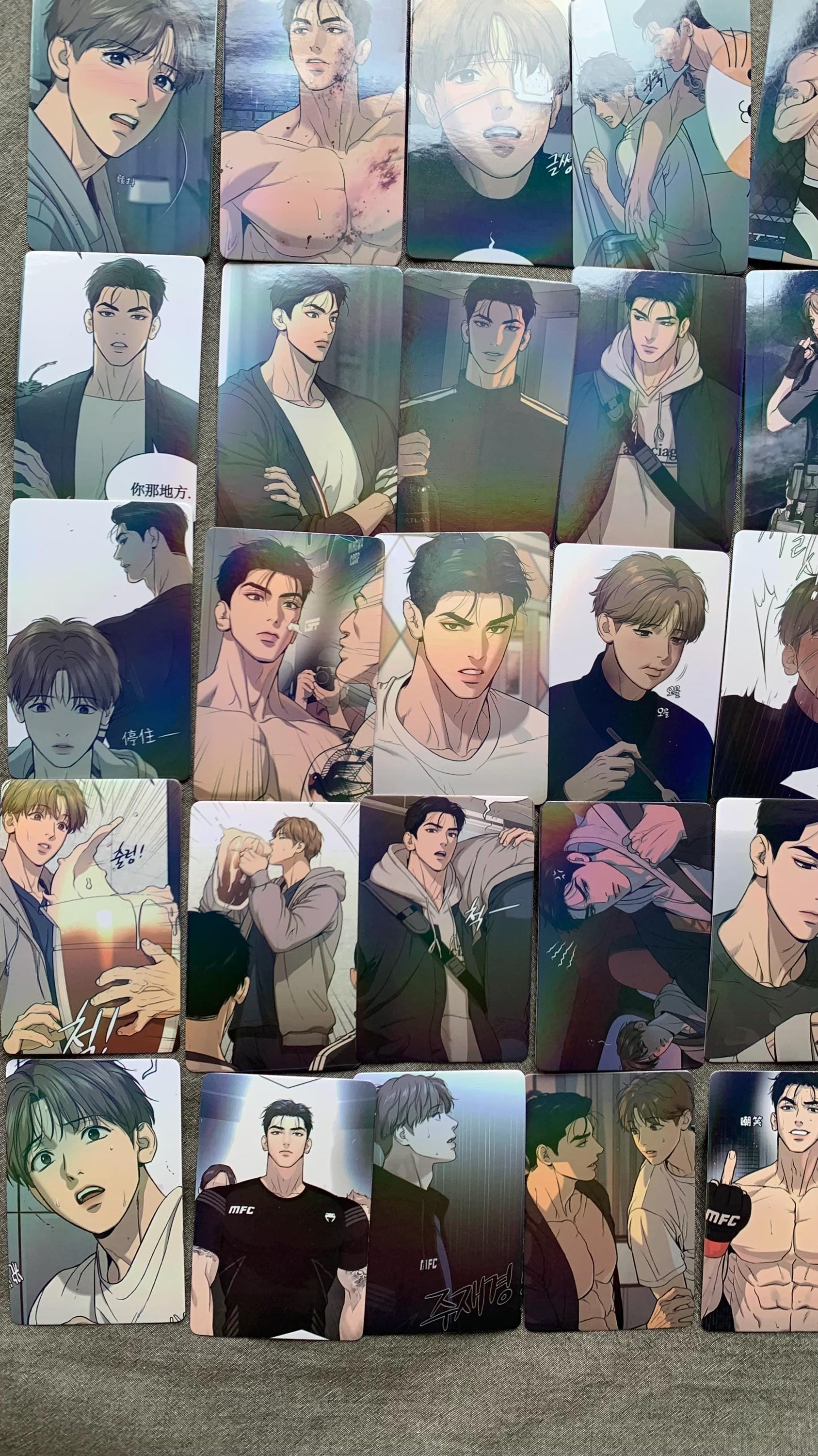 Jinx 55pc Laser cards Jaekyung Kim Dan Mingwa Manhwa Yaoi Korean Fan made lomo cards C026