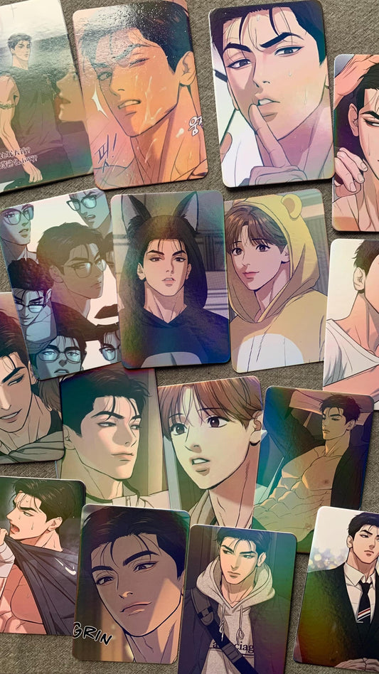 Jinx 55pc Laser cards Jaekyung Kim Dan Mingwa Manhwa Yaoi Korean Fan made lomo cards C005