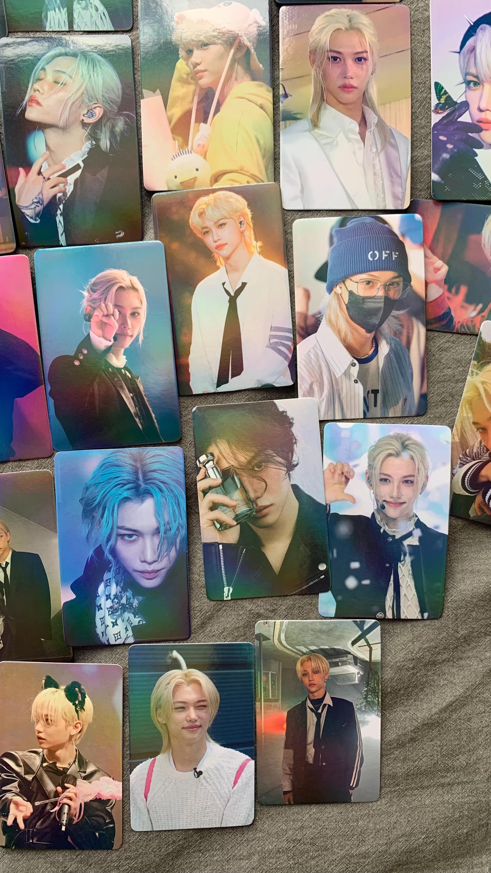 Felix 55pc laser lomo cards Stray Kids Merch KPOP Yongbok Bangchan Leeknow Hyunjin SKZ gift for STAY C030