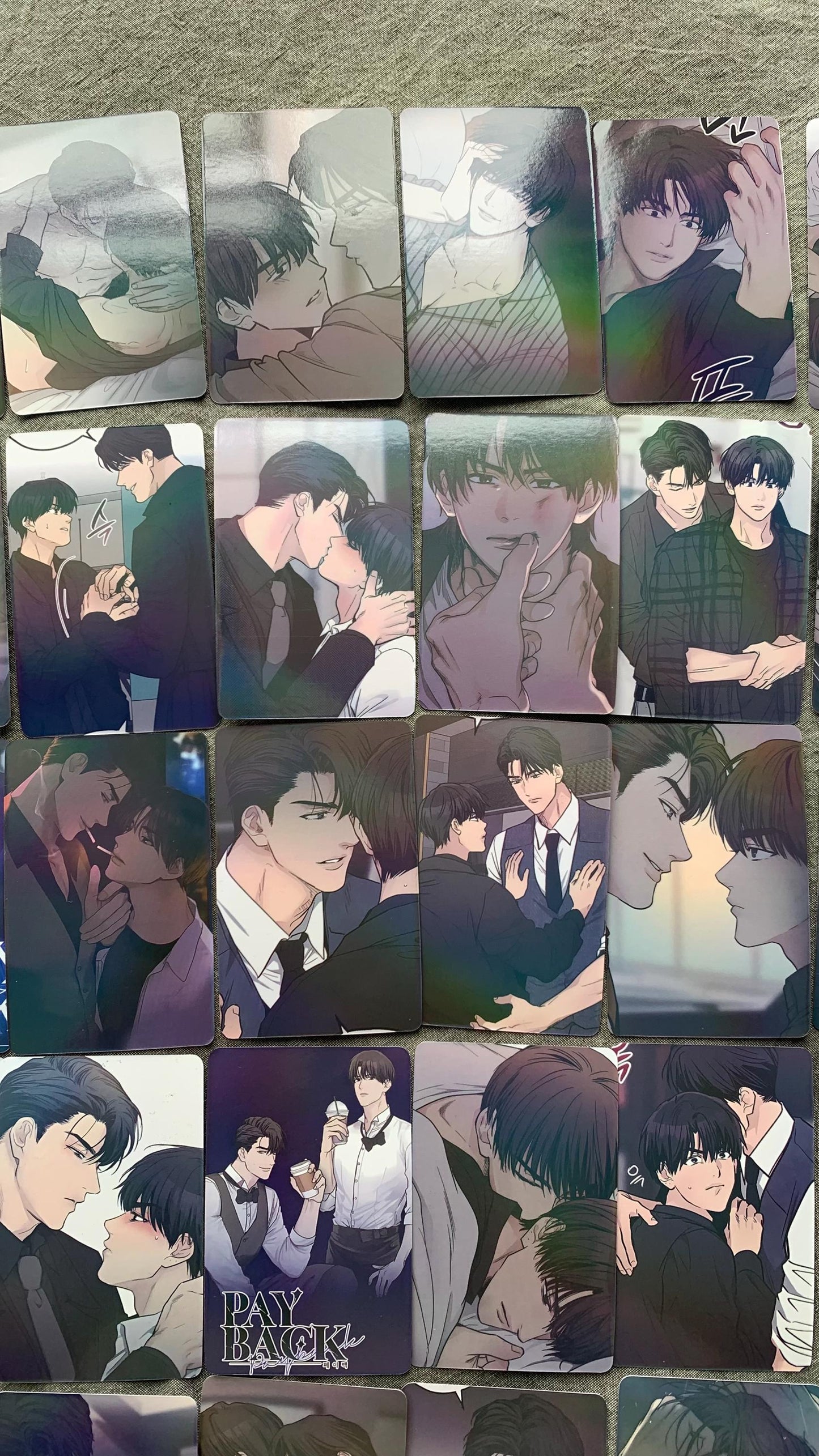 Payback 55pc Laser cards Jae Yoon Myeongshin Song Yoohan Lee Yaoi Manhwa BL manga C034