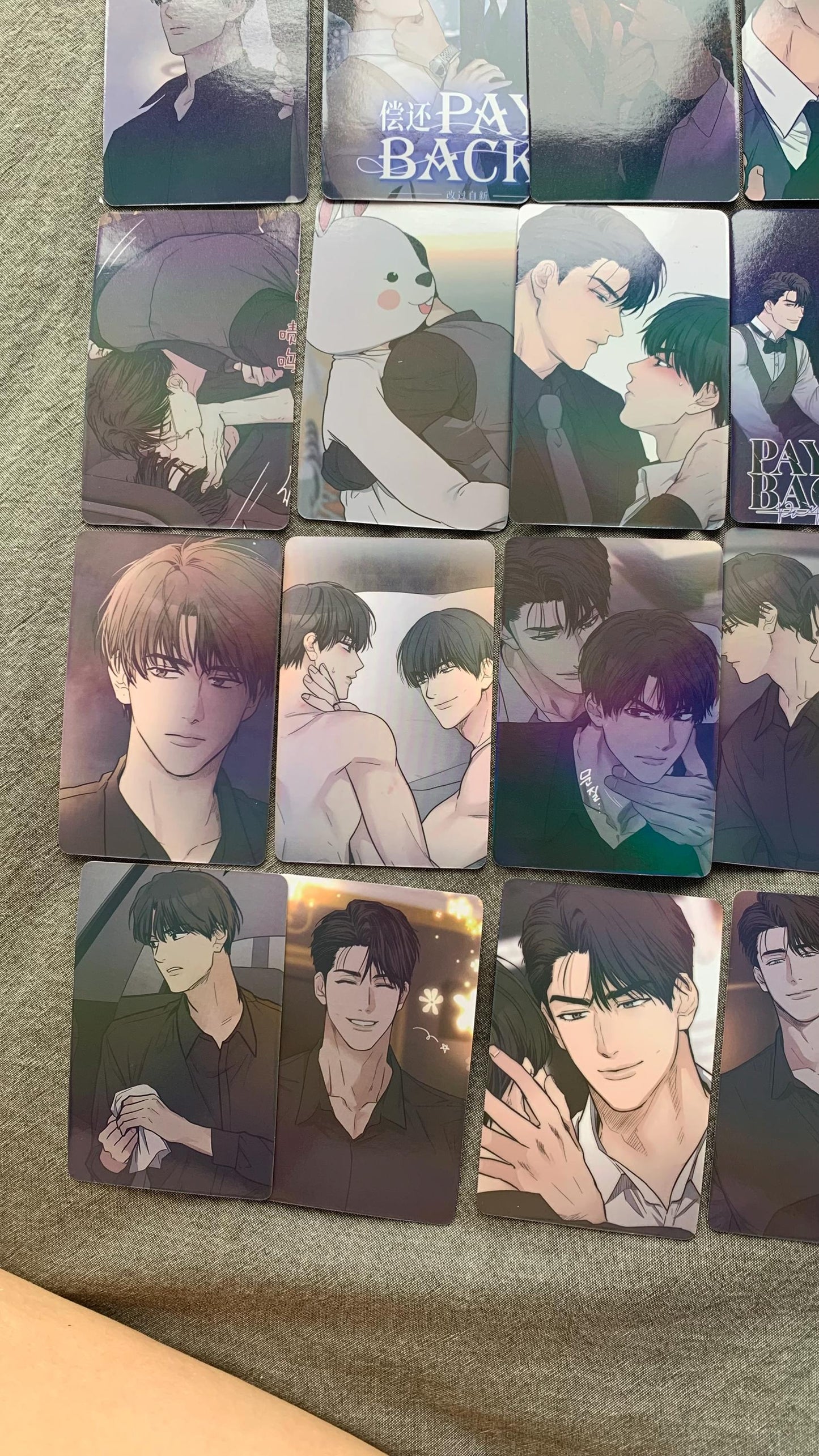 Payback 55pc Laser cards Jae Yoon Myeongshin Song Yoohan Lee Yaoi Manhwa BL manga C034