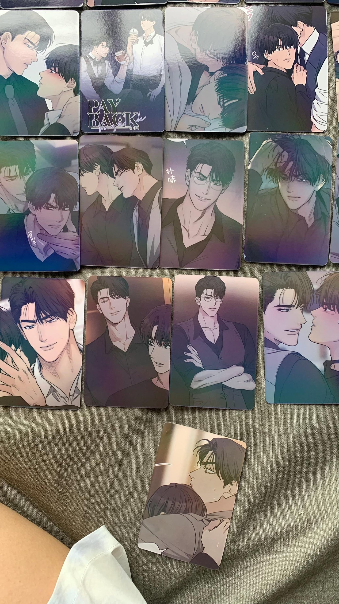 Payback 55pc Laser cards Jae Yoon Myeongshin Song Yoohan Lee Yaoi Manhwa BL manga C034