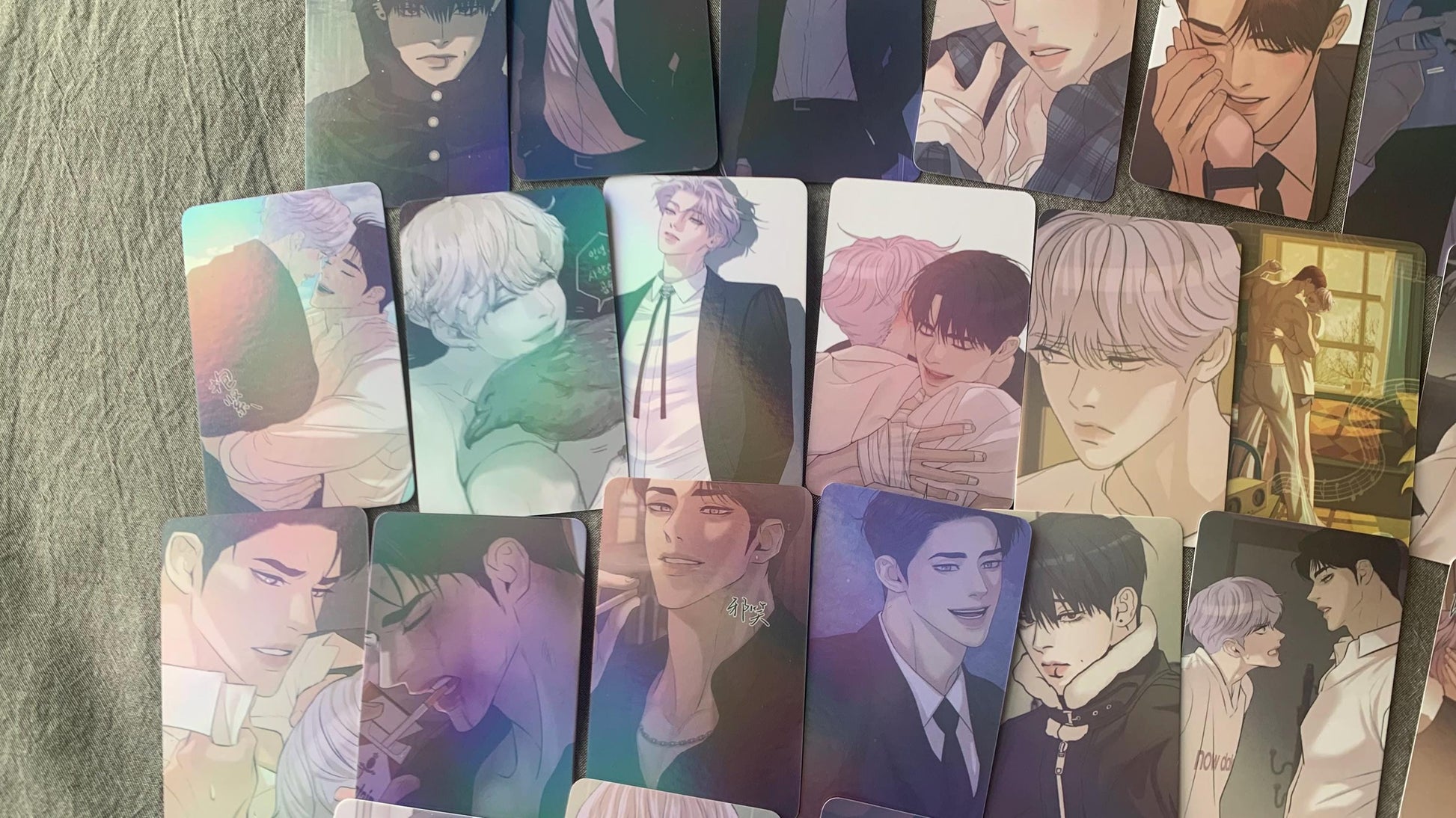 Pearl Boy 55pc Laser Lomo cards Kang Dooshik Jin Joosha Yaoi Korean Manhwa BL manga C016