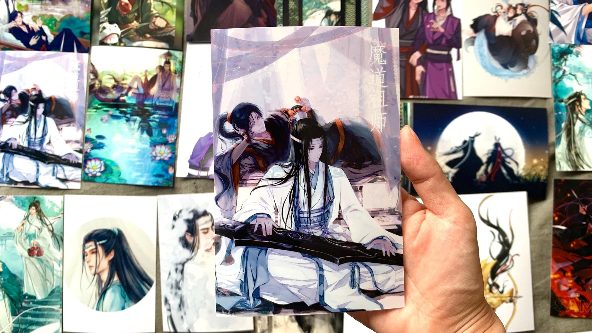 100pc MDZS photos! Wei Wuxian Lan Wangji Mo Dao Zu Shi Grandmaster of demonic cultivation Founder of Diabolism MDZS anime photo C017