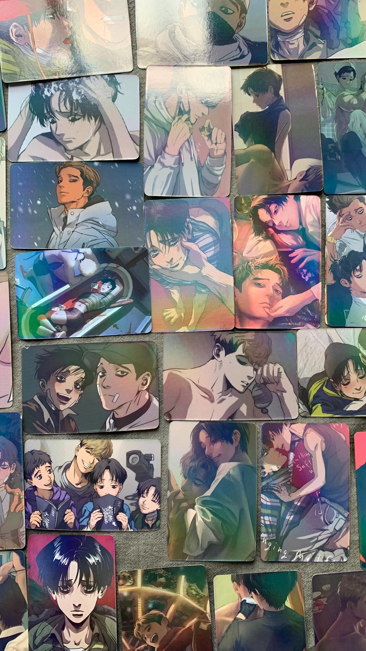 Killer Stalking 55pc Laser Lomo cards Yoon Bum Sangwoo Oh Yaoi Korean Manhwa BL manga C024