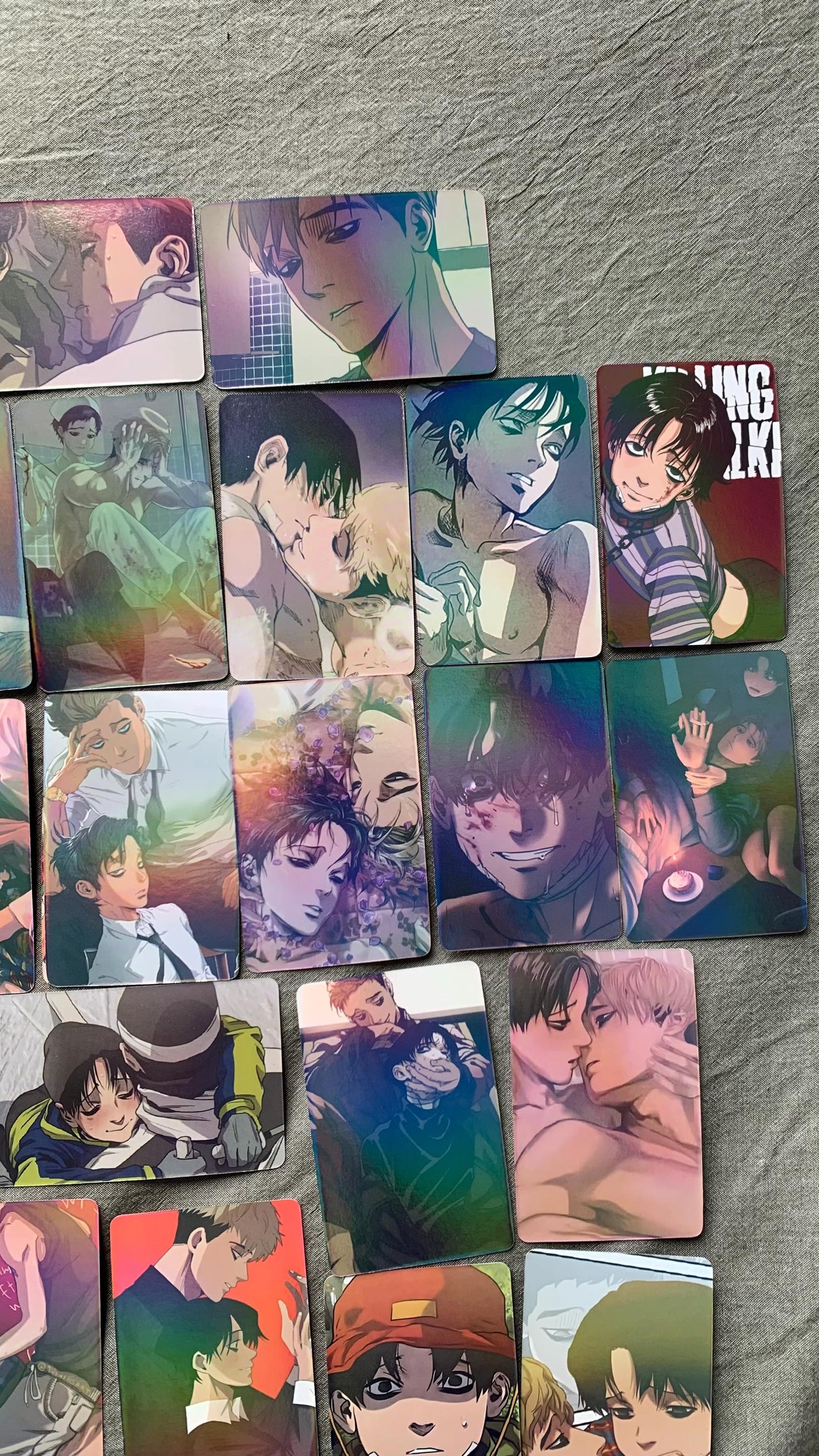 Killer Stalking 55pc Laser Lomo cards Yoon Bum Sangwoo Oh Yaoi Korean Manhwa BL manga C024