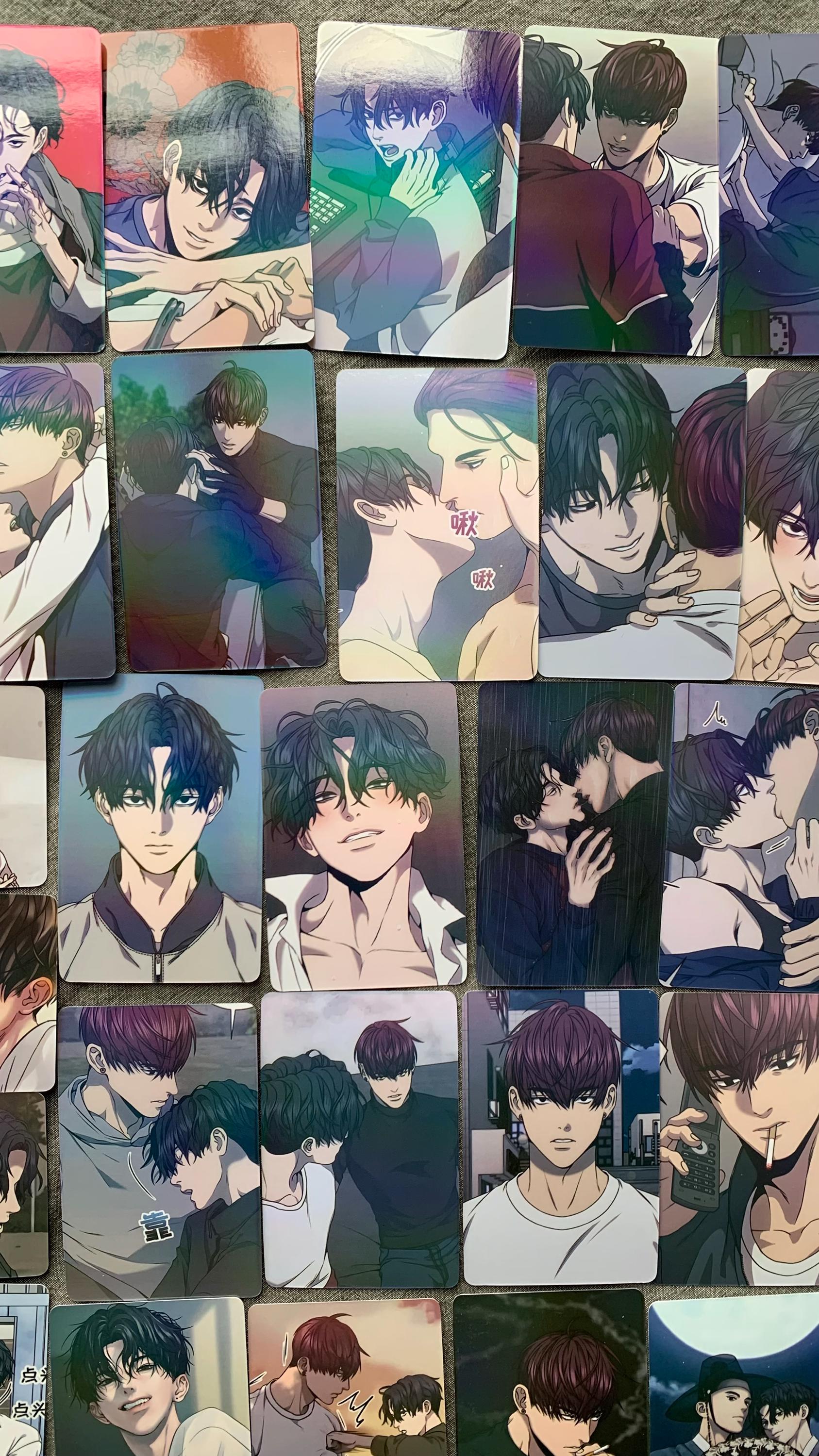 The Pawn's Revenge 55pc Laser Lomo cards Lee Je oh Do Seong rok Yaoi Korean Manhwa BL manga C025