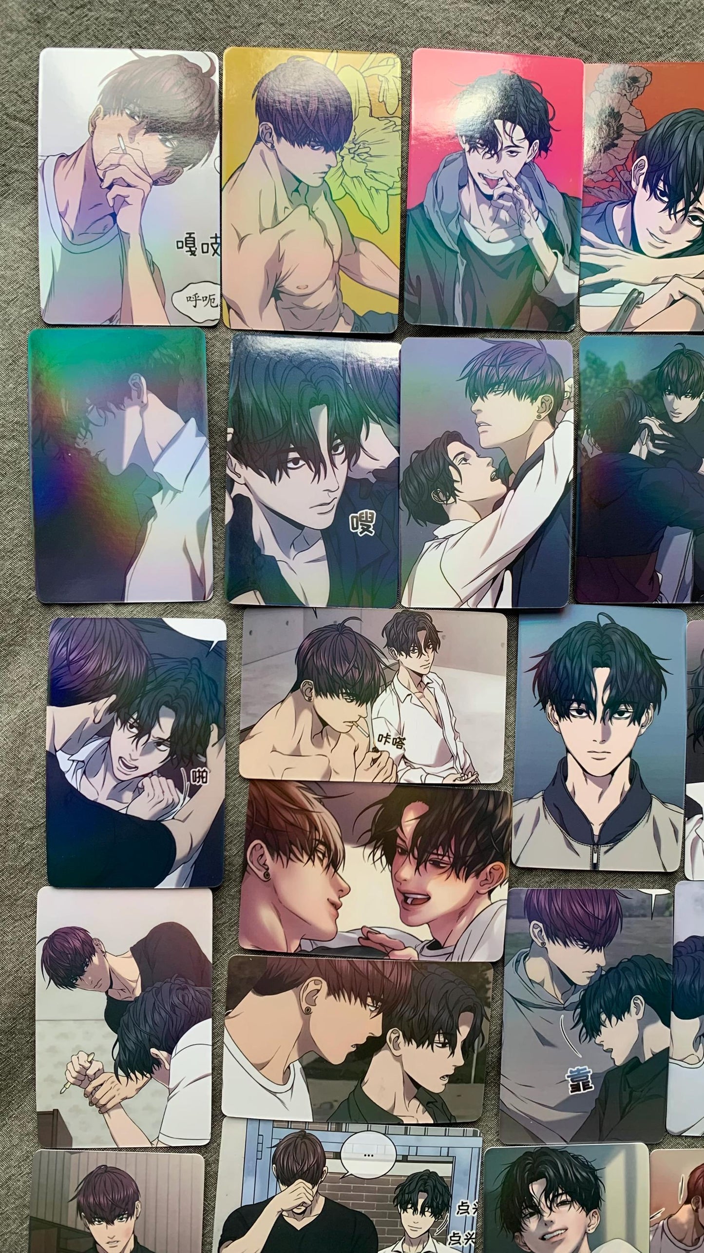 The Pawn's Revenge 55pc Laser Lomo cards Lee Je oh Do Seong rok Yaoi Korean Manhwa BL manga C025