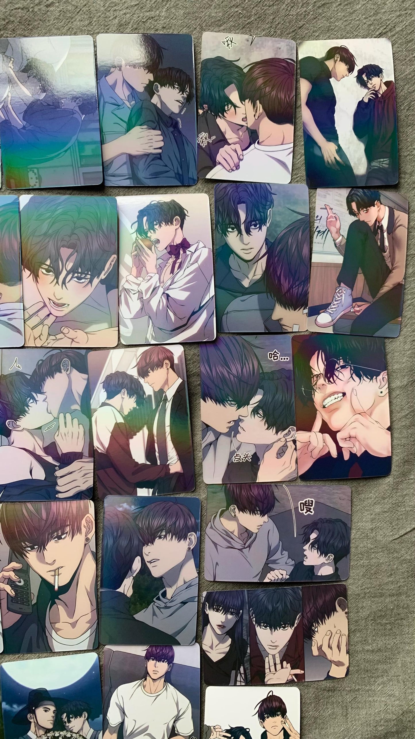 The Pawn's Revenge 55pc Laser Lomo cards Lee Je oh Do Seong rok Yaoi Korean Manhwa BL manga C025