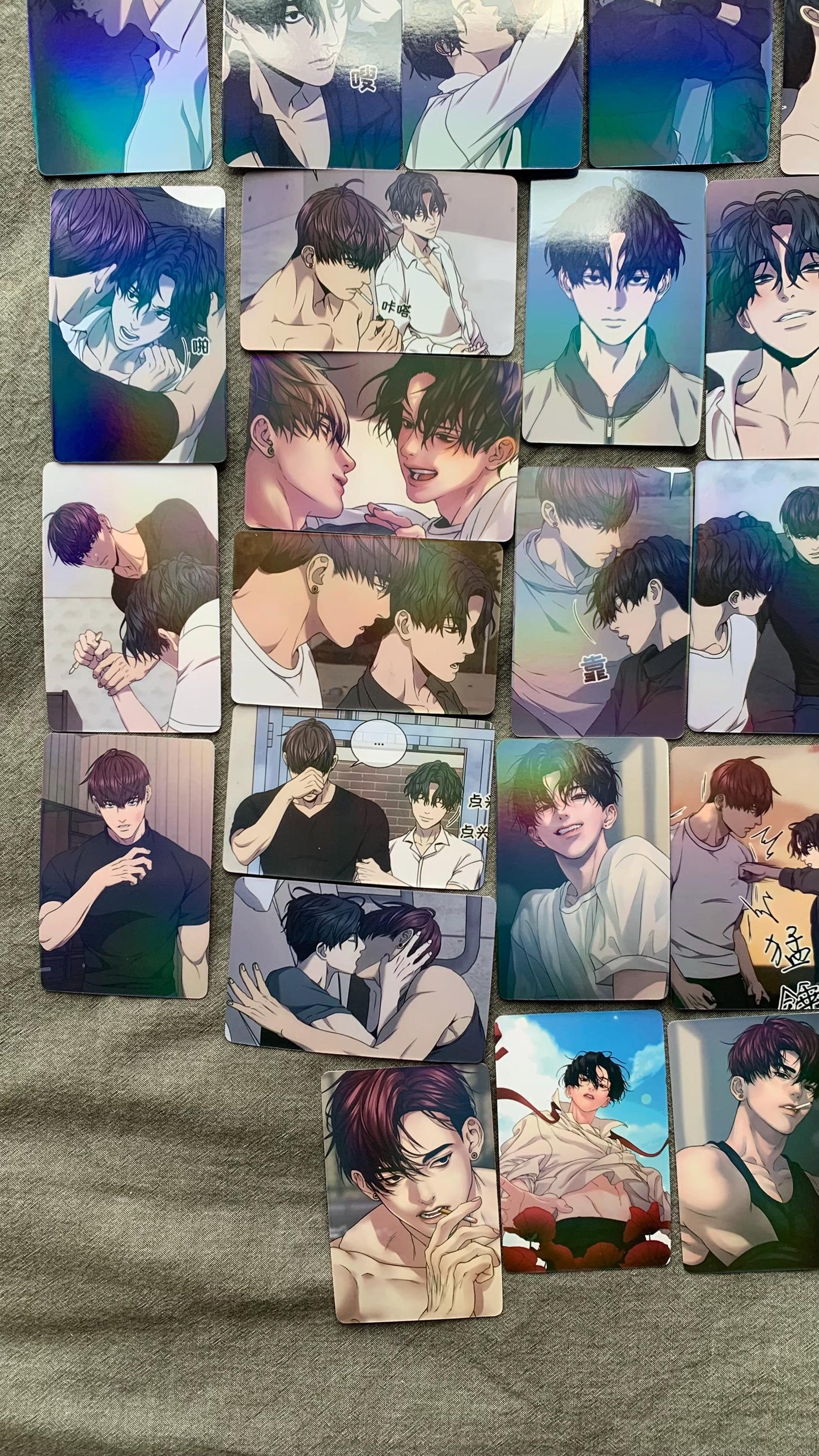 The Pawn's Revenge 55pc Laser Lomo cards Lee Je oh Do Seong rok Yaoi Korean Manhwa BL manga C025