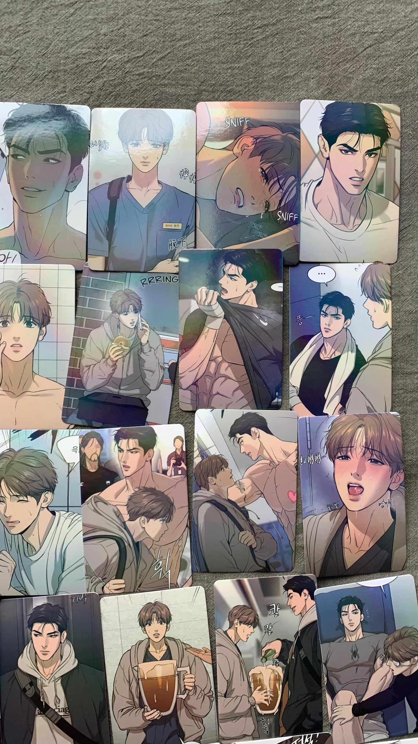 Jinx 55pc Laser cards Jaekyung Kim Dan Mingwa Manhwa Yaoi Korean Fan made lomo cards C026