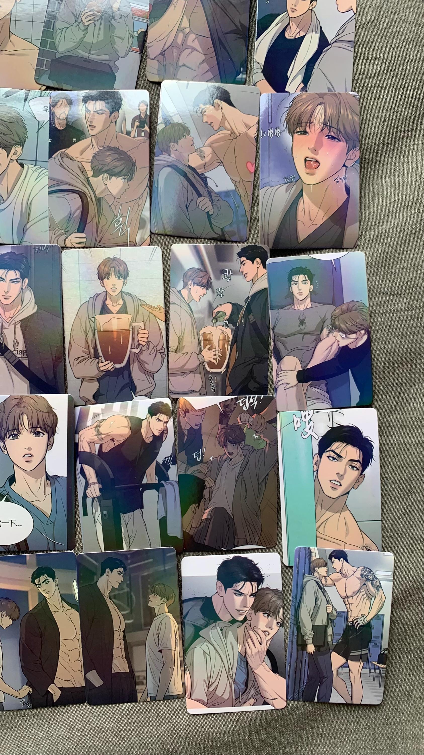 Jinx 55pc Laser cards Jaekyung Kim Dan Mingwa Manhwa Yaoi Korean Fan made lomo cards C026