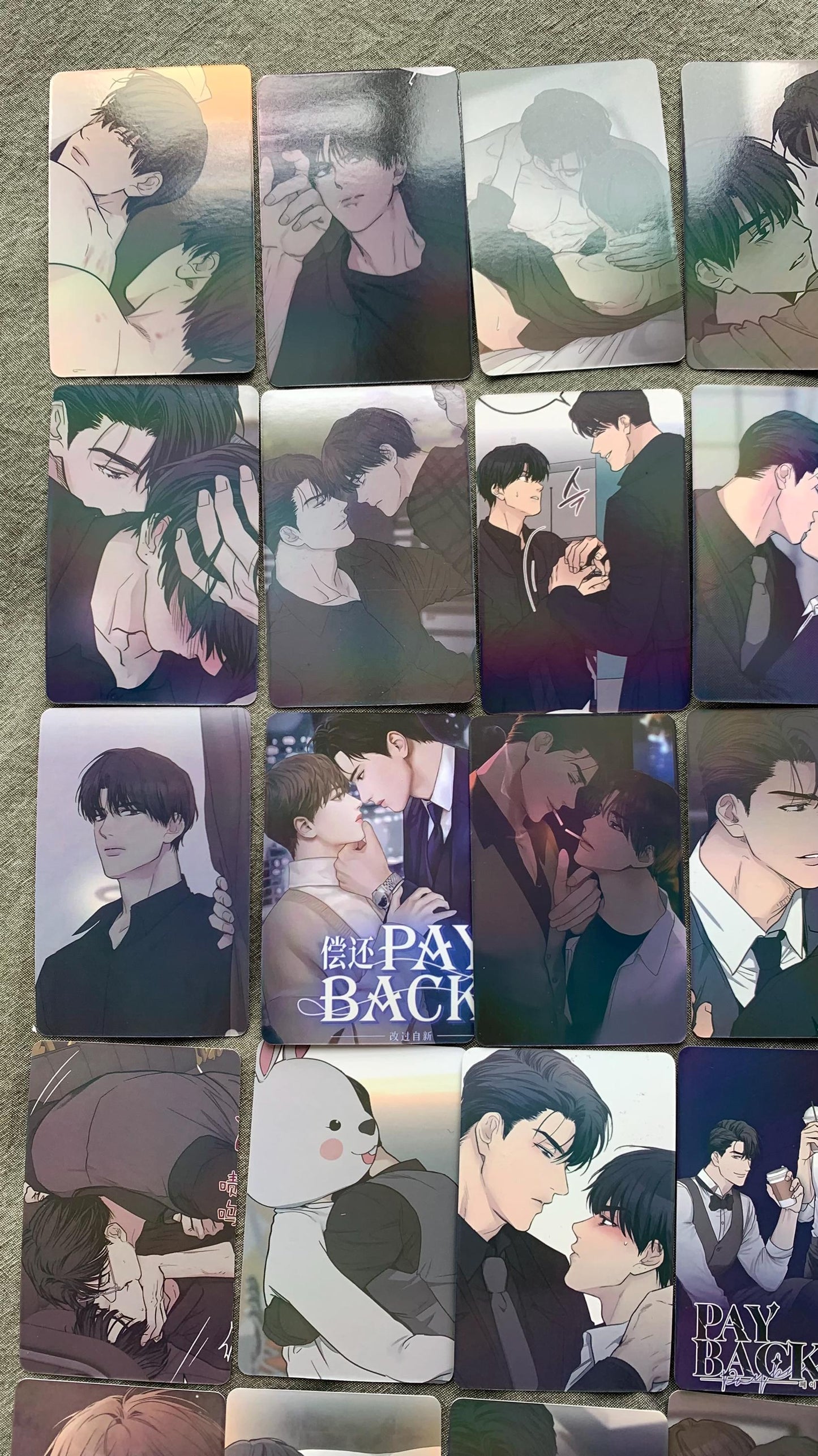 Payback 55pc Laser cards Jae Yoon Myeongshin Song Yoohan Lee Yaoi Manhwa BL manga C034