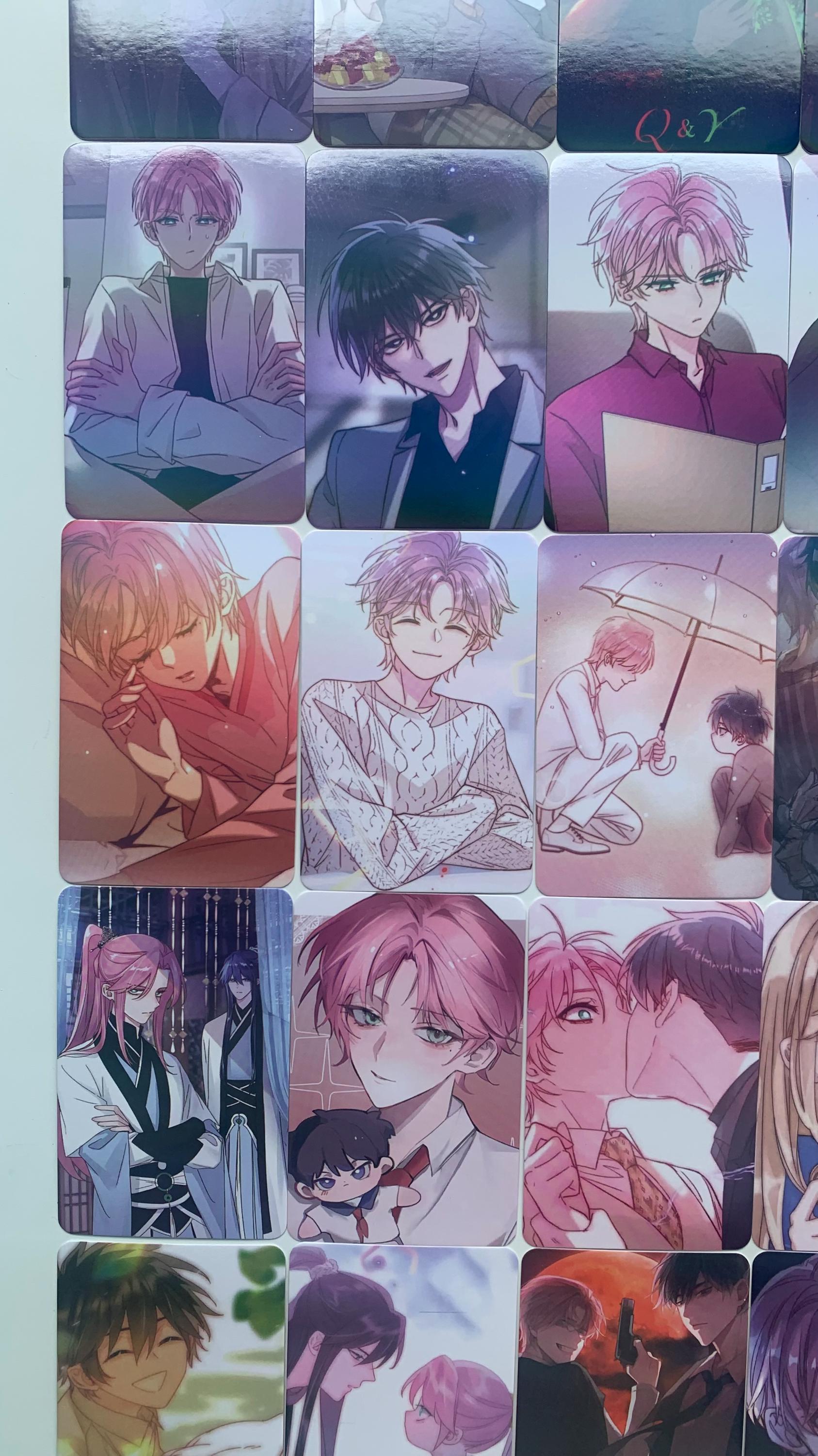 I Want to Be a Big Baddie 55pc Laser cards I Have To Be A Great Villain Yaoi Manhwa BL manga C085