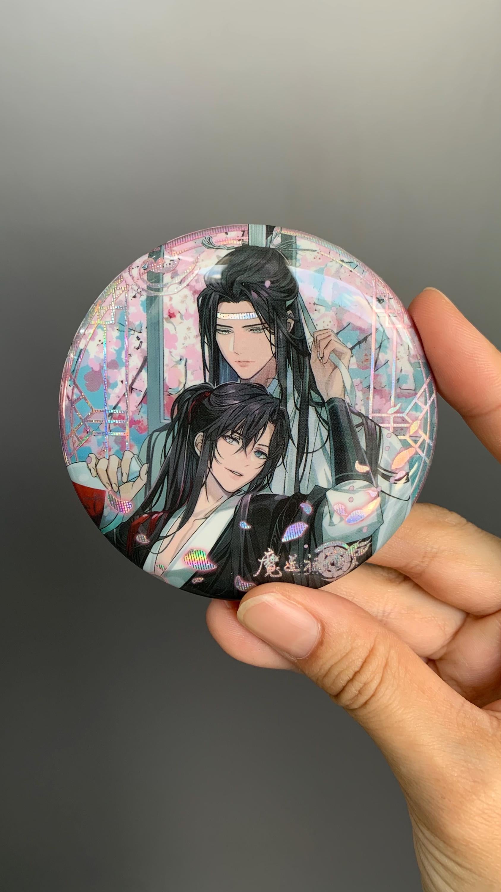 8pc/set MDZS badges! Wei Wuxian Lan Wangji Mo Dao Zu Shi Grandmaster of demonic cultivation Founder of Diabolism MDZS manghua goodies C039