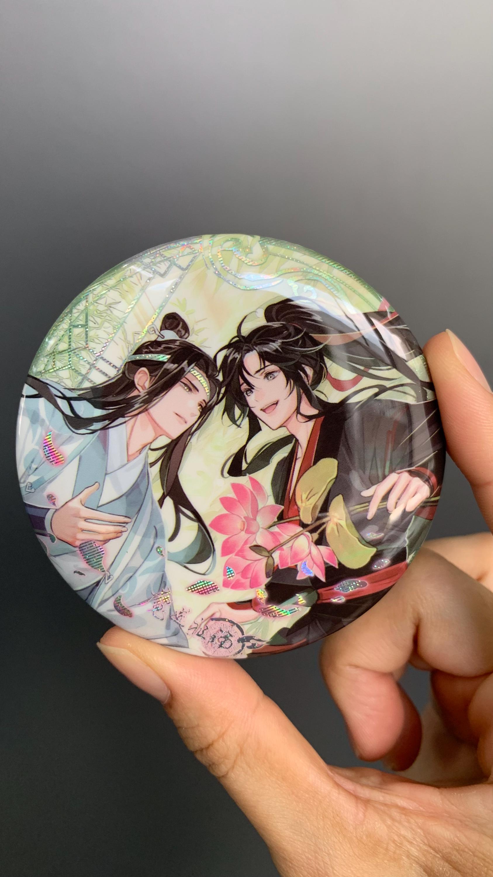 8pc/set MDZS badges! Wei Wuxian Lan Wangji Mo Dao Zu Shi Grandmaster of demonic cultivation Founder of Diabolism MDZS manghua goodies C039