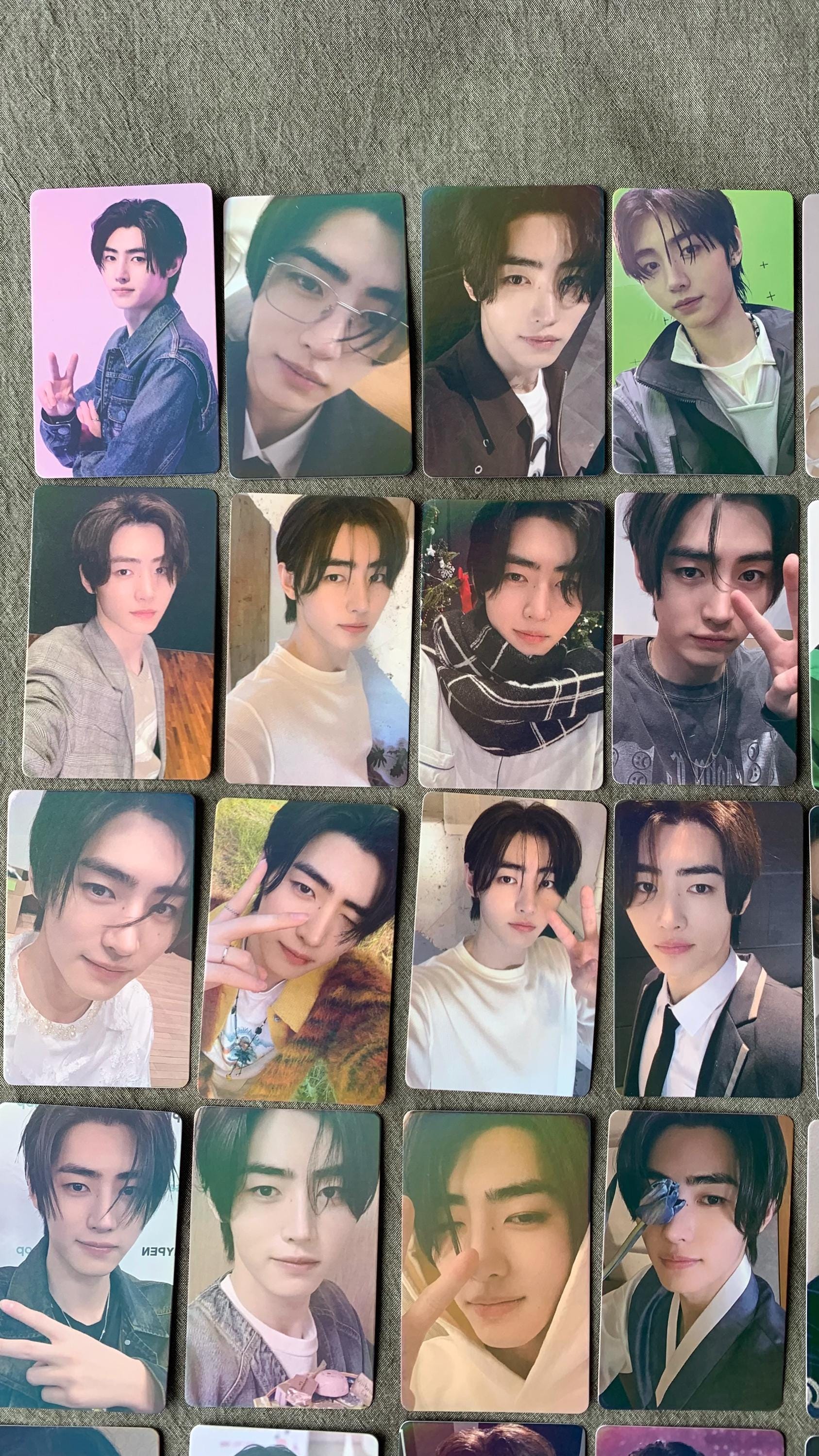 Sunghoon 55pc/set laser cards Enhypen Kpop boy group merch lomo photocards C070