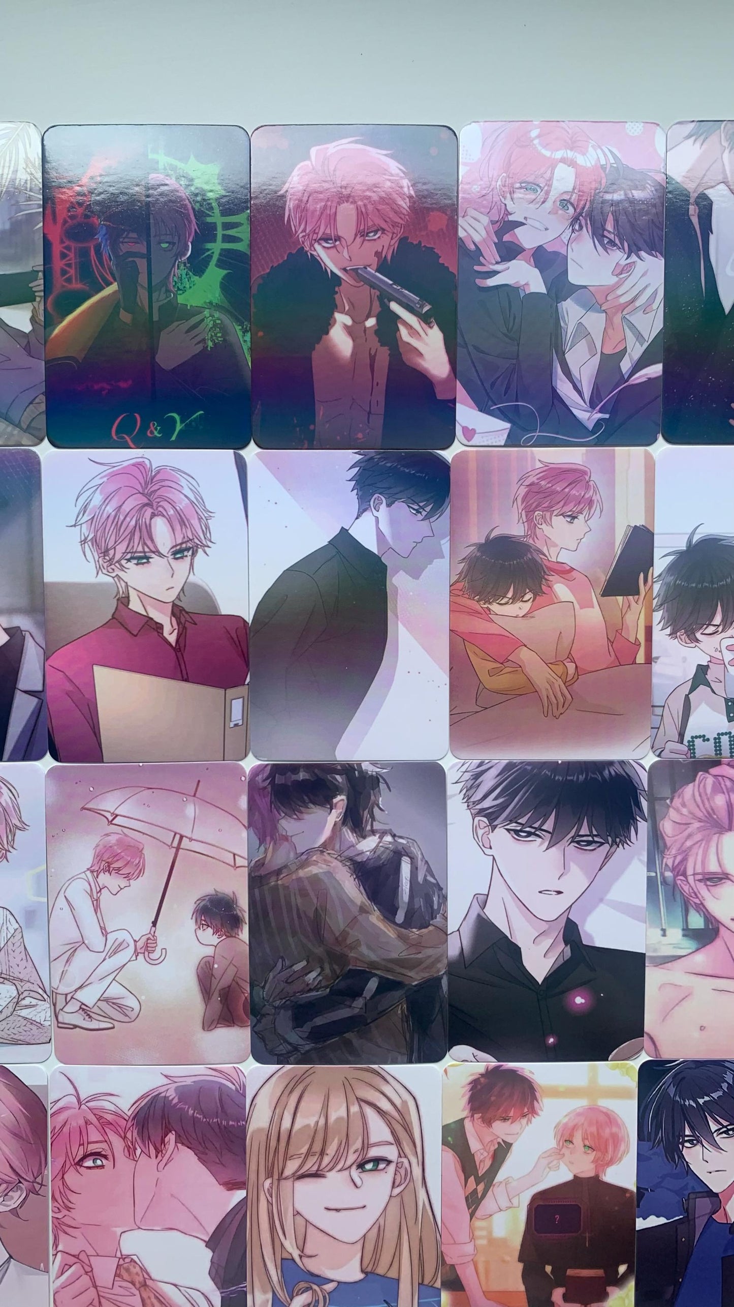 I Want to Be a Big Baddie 55pc Laser cards I Have To Be A Great Villain Yaoi Manhwa BL manga C085