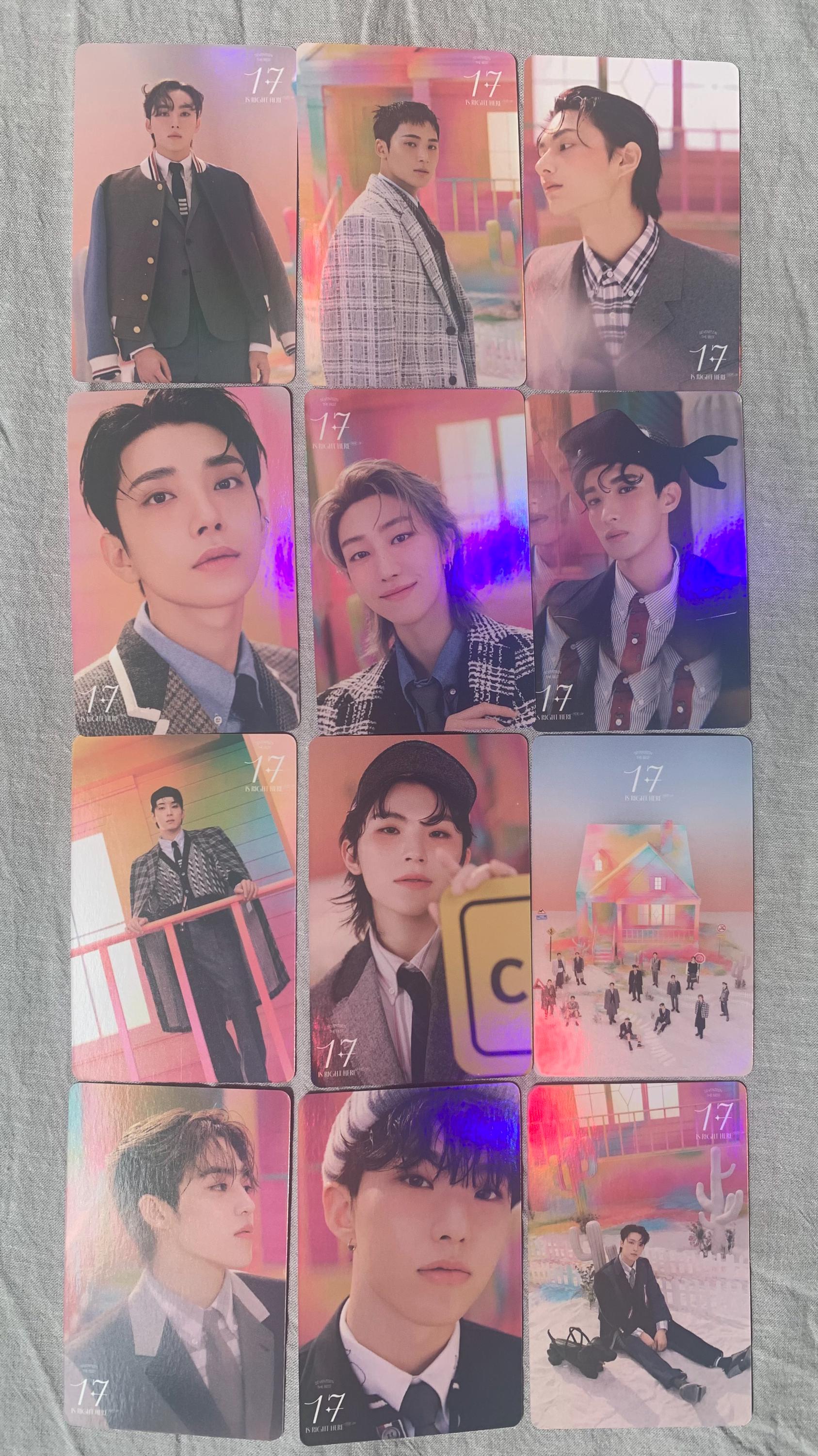 Seventeen 55pc/set Laser Photocards SCoups Jeonghan Joshua Jun Hoshi Wonwoo Woozi DK Mingyu The8 Seungkwan Vernon Dino Kpop Lomo Card C165